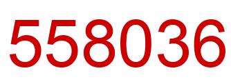 Number 558036 red image
