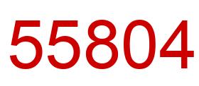 Number 55804 red image