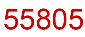 Number 55805 red image