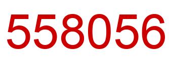 Number 558056 red image