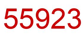 Número 55923 imagen rojo