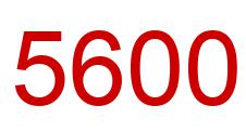 Number 5600 red image