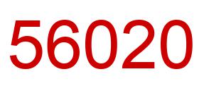 Number 56020 red image