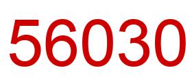 Number 56030 red image