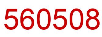 Number 560508 red image