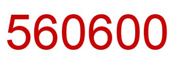 Number 560600 red image