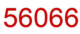 Number 56066 red image