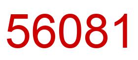 Number 56081 red image
