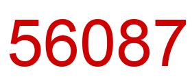 Number 56087 red image