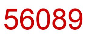 Number 56089 red image