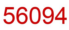 Number 56094 red image