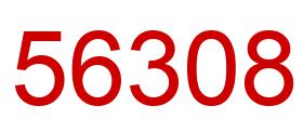 Number 56308 red image