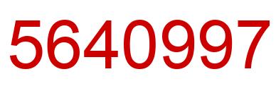 Number 5640997 red image