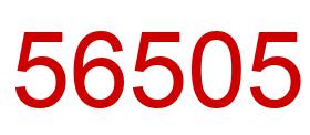 Number 56505 red image