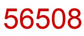 Number 56508 red image
