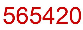 Number 565420 red image