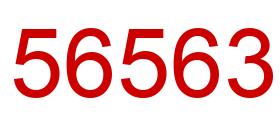 Number 56563 red image