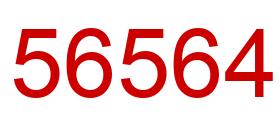 Number 56564 red image