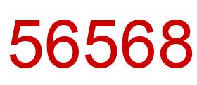 Number 56568 red image