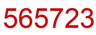 Number 565723 red image