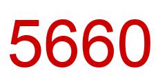 Number 5660 red image