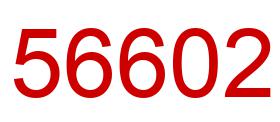 Number 56602 red image
