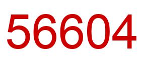 Number 56604 red image