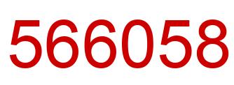 Number 566058 red image