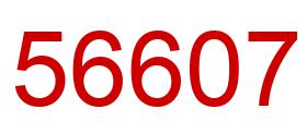 Number 56607 red image