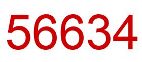 Number 56634 red image