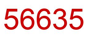 Number 56635 red image