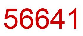 Number 56641 red image