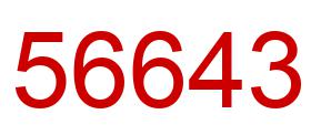 Number 56643 red image
