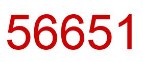 Number 56651 red image