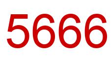 Number 5666 red image
