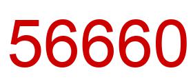 Number 56660 red image