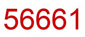 Number 56661 red image