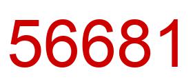 Number 56681 red image