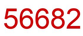 Number 56682 red image