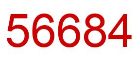 Number 56684 red image