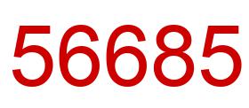 Number 56685 red image