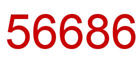 Number 56686 red image