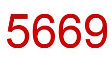 Number 5669 red image