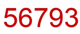Número 56793 imagen rojo