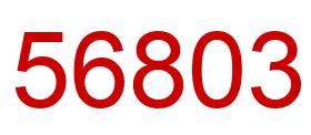Number 56803 red image