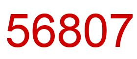 Number 56807 red image