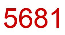 Number 5681 red image