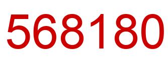 Number 568180 red image