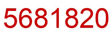 Number 5681820 red image