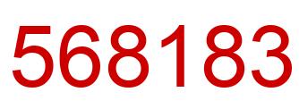 Number 568183 red image
